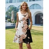 Zeagoo Womens Summer Dress 2026 Sleeveless Casual A-Line Tshirt Sundresses(Black White Pink Floral)
