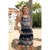 Zeagoo Womens Summer Dresses V Neck Sleeveless Sundresses Boho Beach Dress with Pockets A Line Tshirt Tank Dress(Black Floral 1)
