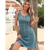 Zeagoo Womens Summer Dresses V Neck Sleeveless Sundresses Boho Beach Dress with Pockets A Line Tshirt Tank Dress(Xh363)