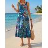 Zeagoo Womens Summer Midi Dresses 2026 Casual Sleeveless Tank Sundresses A Line Crewneck Beach Vacation Dress with Pockets(Blue Floral 02-wf23)