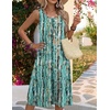 Zeagoo Womens Summer Midi Dresses 2026 Casual Sleeveless Tank Sundresses A Line Crewneck Beach Vacation Dress with Pockets(Green-cx259)