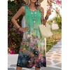 Zeagoo Womens Summer Midi Dresses 2026 Casual Sleeveless Tank Sundresses A Line Crewneck Beach Vacation Dress with Pockets(Oil Painting-cx322)