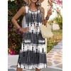 Zeagoo Womens Summer Midi Dresses 2026 Casual Sleeveless Tank Sundresses A Line Crewneck Beach Vacation Dress with Pockets(White-black Pattern-zr231)