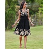 Zeagoo Womens Summer Sundress Boho Floral Casual Tank Dresses with Pockets Sleeveless Tiered Swing A Line Beach Dress(Black Floral)
