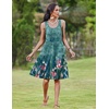 Zeagoo Womens Summer Sundress Boho Floral Casual Tank Dresses with Pockets Sleeveless Tiered Swing A Line Beach Dress(Blue Floral)