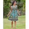 Zeagoo Womens Summer Sundress Boho Floral Casual Tank Dresses with Pockets Sleeveless Tiered Swing A Line Beach Dress(Light Blue Floral)