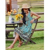 Zeagoo Womens Summer Sundress Boho Floral Casual Tank Dresses with Pockets Sleeveless Tiered Swing A Line Beach Dress(Light Blue Floral)