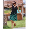 Zeagoo Womens Summer Sundress Boho Floral Casual Tank Dresses with Pockets Sleeveless Tiered Swing A Line Beach Dress(Navy Blue Floral)