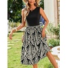 Zeagoo Women’s Summer Tank Midi Dress with Pockets Floral Sleeveless A-Line Casual Loose T-Shirt Dresses Beach Sundress 2026(02-black Floral)
