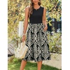 Zeagoo Women’s Summer Tank Midi Dress with Pockets Floral Sleeveless A-Line Casual Loose T-Shirt Dresses Beach Sundress 2026(02-black Floral)