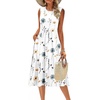 Zeagoo Women’s Summer Tank Midi Dress with Pockets Floral Sleeveless A-Line Casual Loose T-Shirt Dresses Beach Sundress 2026(02-white Floral)