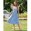 Zeagoo Women’s Summer Tank Midi Dress with Pockets Floral Sleeveless A-Line Casual Loose T-Shirt Dresses Beach Sundress 2026(Blue Small Floral)