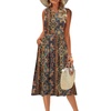 Zeagoo Women’s Summer Tank Midi Dress with Pockets Floral Sleeveless A-Line Casual Loose T-Shirt Dresses Beach Sundress 2026(Ethnic Boho Print)