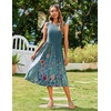 Zeagoo Women’s Summer Tank Midi Dress with Pockets Floral Sleeveless A-Line Casual Loose T-Shirt Dresses Beach Sundress 2026(Green Floral)