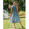 Zeagoo Women’s Summer Tank Midi Dress with Pockets Floral Sleeveless A-Line Casual Loose T-Shirt Dresses Beach Sundress 2026(Green Floral)