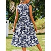 Zeagoo Women’s Summer Tank Midi Dress with Pockets Floral Sleeveless A-Line Casual Loose T-Shirt Dresses Beach Sundress 2026(Navy White Floral)