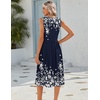 Zeagoo Women’s Summer Tank Midi Dress with Pockets Floral Sleeveless A-Line Casual Loose T-Shirt Dresses Beach Sundress 2026(Sf103)