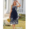 Zeagoo Women’s Summer Tank Midi Dress with Pockets Floral Sleeveless A-Line Casual Loose T-Shirt Dresses Beach Sundress 2026(Sf103)