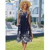Zeagoo Women’s Summer Tank Midi Dress with Pockets Floral Sleeveless A-Line Casual Loose T-Shirt Dresses Beach Sundress 2026(Sf103)