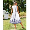 Zeagoo Women’s Summer Tank Midi Dress with Pockets Floral Sleeveless A-Line Casual Loose T-Shirt Dresses Beach Sundress 2026(White Boho Print)