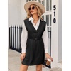 Zeagoo Womens Tank Sweater Dress Sweater Vest Knitted Pullovers Sweaters 2025(Black)