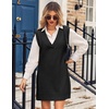 Zeagoo Womens Tank Sweater Dress Sweater Vest Knitted Pullovers Sweaters 2025(Black)