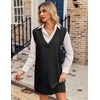 Zeagoo Womens Tank Sweater Dress Sweater Vest Knitted Pullovers Sweaters 2025(Black)