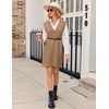 Zeagoo Womens Tank Sweater Dress Sweater Vest Knitted Pullovers Sweaters 2025(Brown)