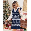 Zeagoo Womens Tank Sweater Dress Sweater Vest Knitted Pullovers Sweaters 2025(Christmas Blue)