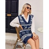 Zeagoo Womens Tank Sweater Dress Sweater Vest Knitted Pullovers Sweaters 2025(Christmas Blue)