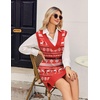 Zeagoo Womens Tank Sweater Dress Sweater Vest Knitted Pullovers Sweaters 2025(Christmas Red)