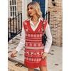 Zeagoo Womens Tank Sweater Dress Sweater Vest Knitted Pullovers Sweaters 2025(Christmas Red)