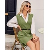 Zeagoo Womens Tank Sweater Dress Sweater Vest Knitted Pullovers Sweaters 2025(Green)