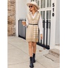 Zeagoo Womens Tank Sweater Dress Sweater Vest Knitted Pullovers Sweaters 2025(Houndstooth Plaid Khaki)