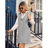 Zeagoo Womens Tank Sweater Dress Sweater Vest Knitted Pullovers Sweaters 2025(Light Grey)