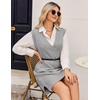 Zeagoo Womens Tank Sweater Dress Sweater Vest Knitted Pullovers Sweaters 2025(Light Grey)