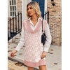 Zeagoo Womens Tank Sweater Dress Sweater Vest Knitted Pullovers Sweaters 2025(Pink Love)
