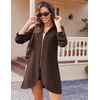 Zeagoo Womens Zip Up Hoodies 2026 with Pocket(Brown)