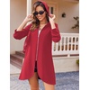 Zeagoo Womens Zip Up Hoodies 2026 with Pocket(Red)