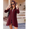 Zeagoo Womens Zip Up Hoodies 2026 with Pocket(Wine Red)