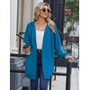 Zeagoo Women’s Zip Up Hoodies Long Sleeve Long Tunic Sweatshirts Oversized(Blue)