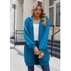 Zeagoo Women’s Zip Up Hoodies Long Sleeve Long Tunic Sweatshirts Oversized(Blue)