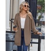 Zeagoo Women’s Zip Up Hoodies Long Sleeve Long Tunic Sweatshirts Oversized(Coffee Grey)