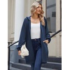 Zeagoo Women’s Zip Up Hoodies Long Sleeve Long Tunic Sweatshirts Oversized(Dark Blue)