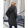 Zeagoo Women’s Zip Up Hoodies Long Sleeve Long Tunic Sweatshirts Oversized(Dark Grey)