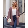 Zeagoo Women’s Zip Up Hoodies Long Sleeve Long Tunic Sweatshirts Oversized(Dusty Pink)