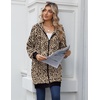 Zeagoo Women’s Zip Up Hoodies Long Sleeve Long Tunic Sweatshirts Oversized(Leopard Print)