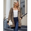 Zeagoo Women’s Zip Up Hoodies Long Sleeve Long Tunic Sweatshirts Oversized(Leopard Print)