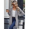 Zeagoo Women’s Zip Up Hoodies Long Sleeve Long Tunic Sweatshirts Oversized(Light Grey)