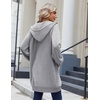 Zeagoo Women’s Zip Up Hoodies Long Sleeve Long Tunic Sweatshirts Oversized(Light Grey)
